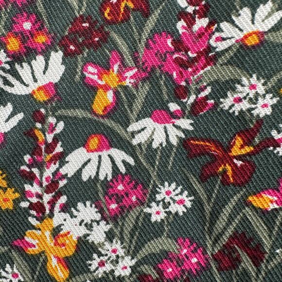 Draper James Mini Floral Ruffled Blouse Smocking Prairie Cottage Core Women's 1X - Picture 10 of 14